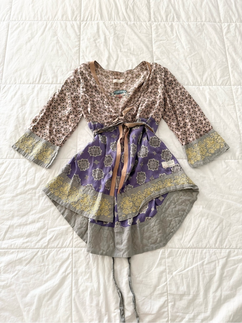 Odd Molly floral embroidery 100% silk blouse
